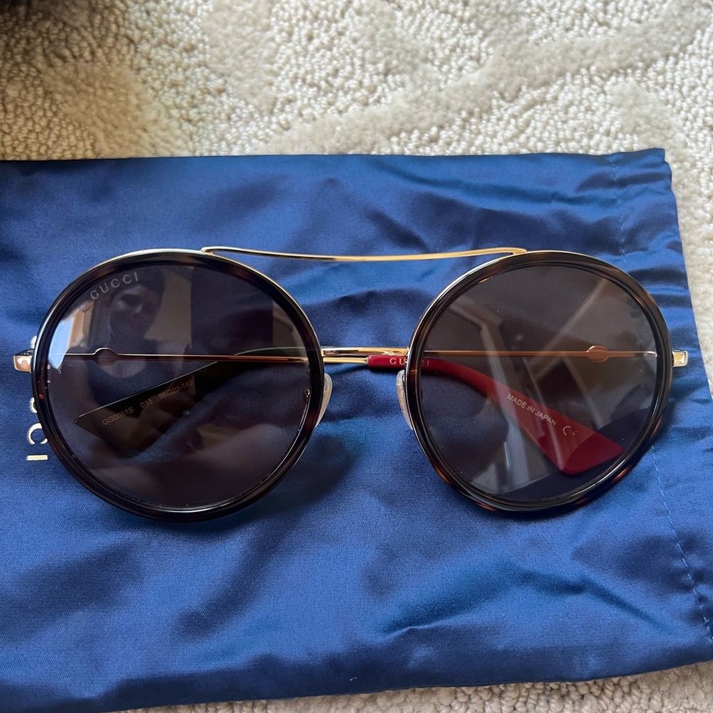 Gucci 56 mm round sunglasses